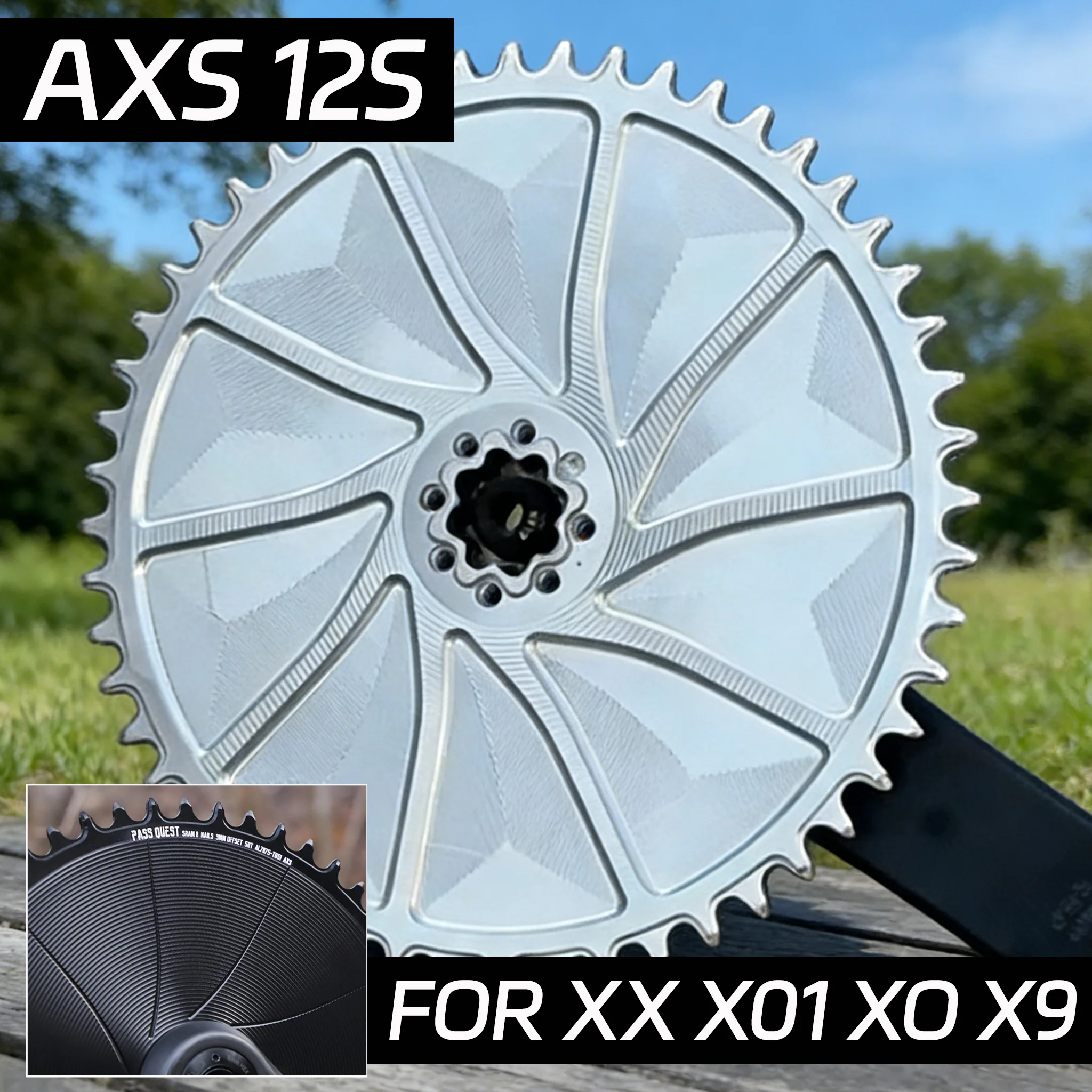 

For Sram Axs 8-Bolt Chainring Direct Mount Aero Star 32t 34t For Sx Nx X0 Xx Sl Single Chainring 28t 30t 36t 38t 3mm Offset Mtb