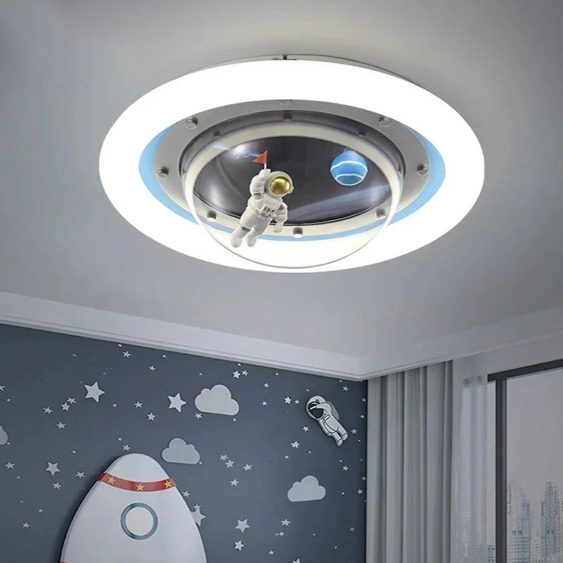 SANDYHA LED كارتون رائد الفضاء ضوء السقف للأطفال حماية العين ديكور غرفة الحضانة الأولاد غرفة نوم دراسة الإضاءة #2
