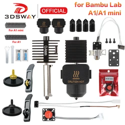 Hardened Steel Nozzle For Bambu Lab A1 mini Hotend Kit 0.4/0.6/0.8mm Fast Speed Bambulab A1 Hot End Assembly 3D printer part