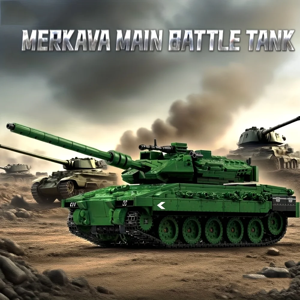 IN Stock Creative MOC Military Building Blocks Set for battle Tank Bricks Toy Ideal For WWII Gift 1023PCS