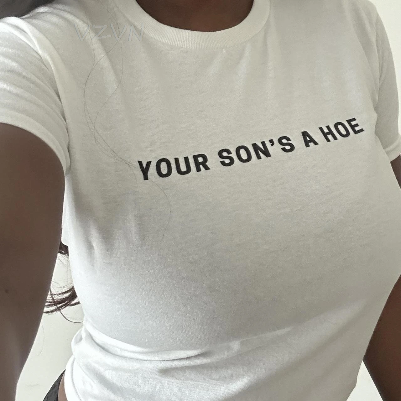

Vintage Letter Graphic 2000s Baby Tee White Retro Y2k Summer Crop Tops Aesthetic Short Sleeve Streetwear Grunge Teen's Tops