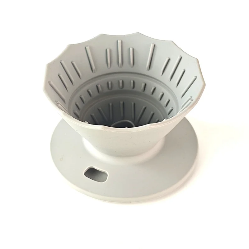 A74G-Pour Over Coffee Dripper Filter Silicone Camping Coffee Filter Untuk Perjalanan Berkemah Kantor Rumah Aksesoris Kopi