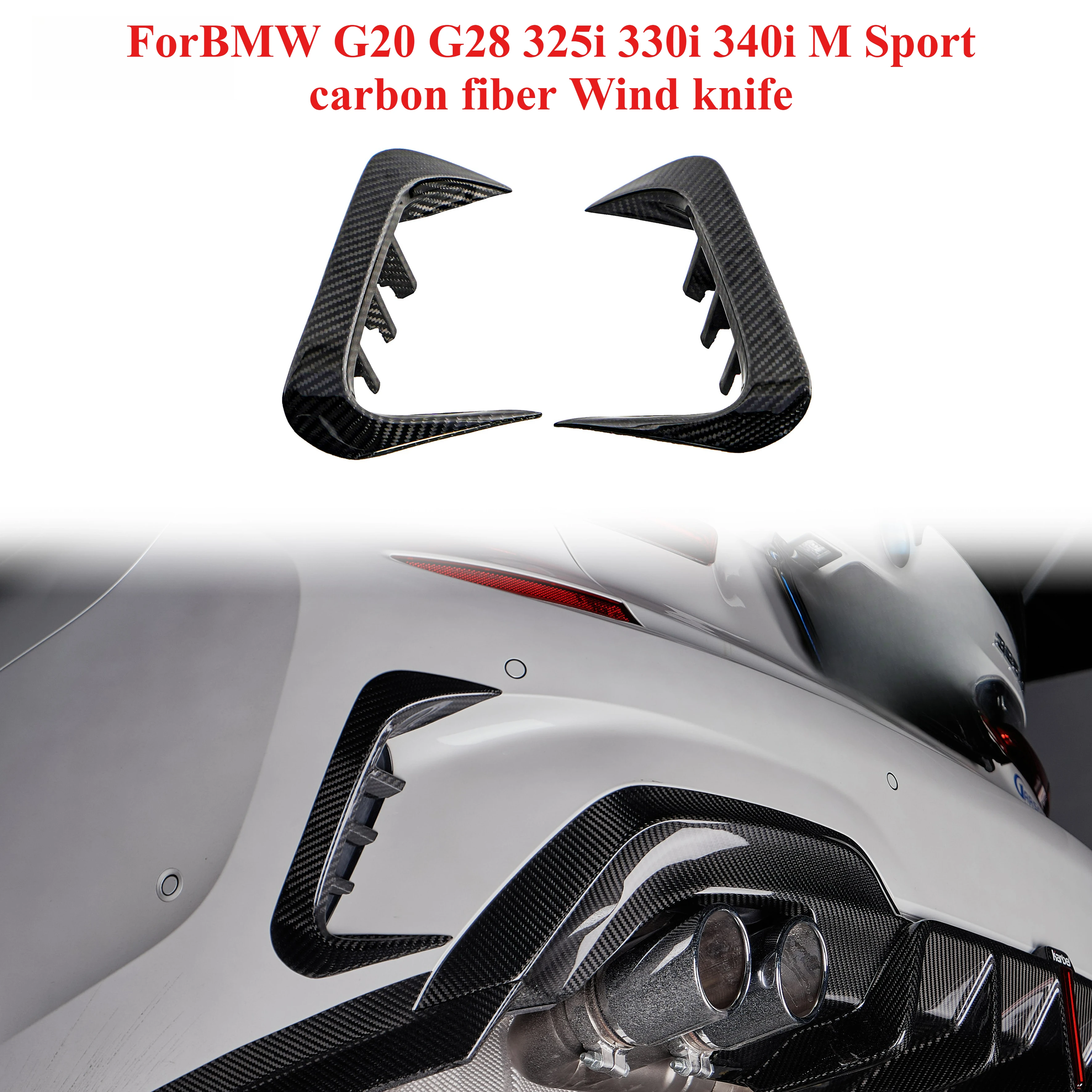 

Ultimate Details ForBMW G20 G28 325i 330i 340i M Sport Dry Carbon Fiber Rear Bumper Windblade