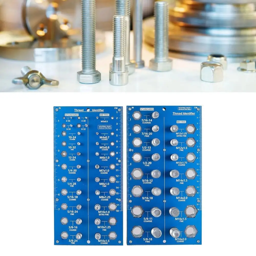 مجموعة قياس خيط مثقاب قوي تحديد سريع لقياس معرف الترباس والجوز المتين المقاوم للاهتراء #3