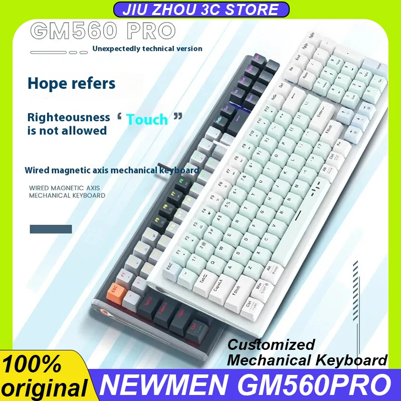 

Newmen Gm560pro Mechanical Keyboard Magnetic Axis Wired Rgb Hot Swap Gasket 100 Keys Rt Customized Pc Gaming Keyboard Esports