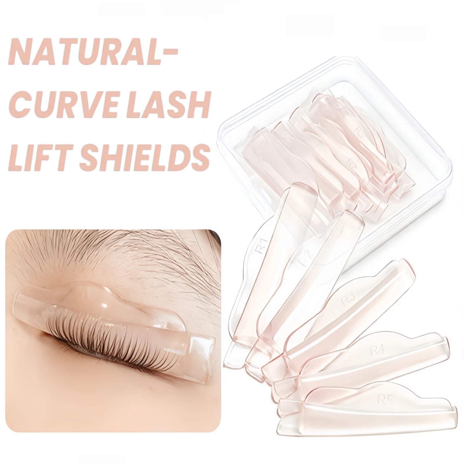 Lomansa Lash Lift Pad Ultra Weiches Silikon-Wimpernlifting-Pad 5 Größen Wimpernlifting-Stab für Natürliches Wimpernkräuseln und -Lifting