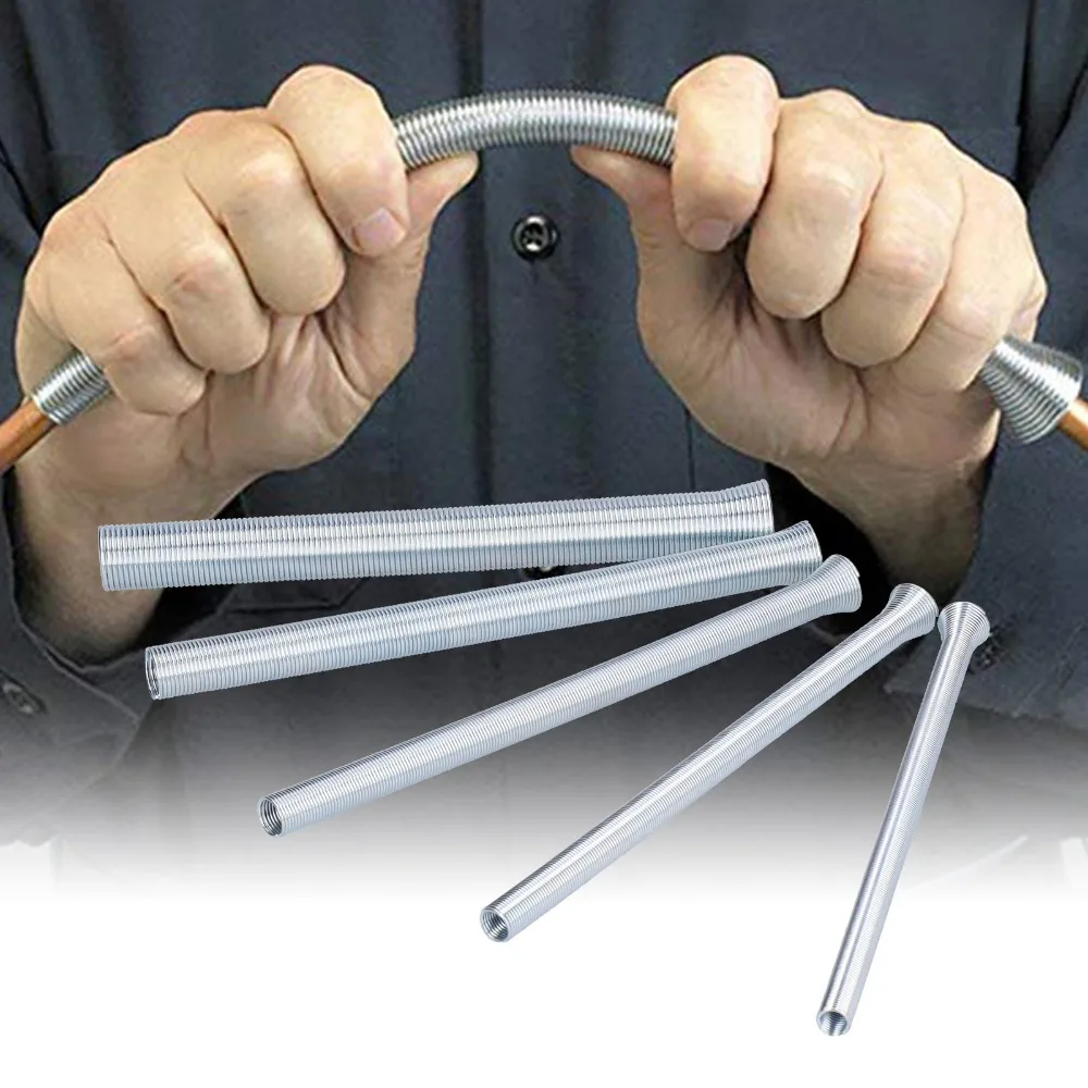 5 Pcs 1/4, 5/16, 3/8, 1/2, 5/8 Inch Spring Tubing Benders Kit For Brass, Aluminum, Thin Steel Spring Tube Benders Set