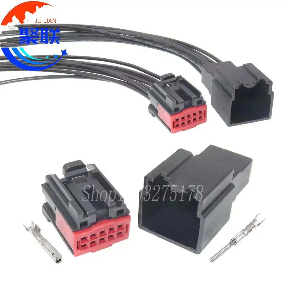 1Set 10Pin 9-1419157-6 1-1419158-4 Auto Wiring Connector With Cable Headlight Harness Plug
