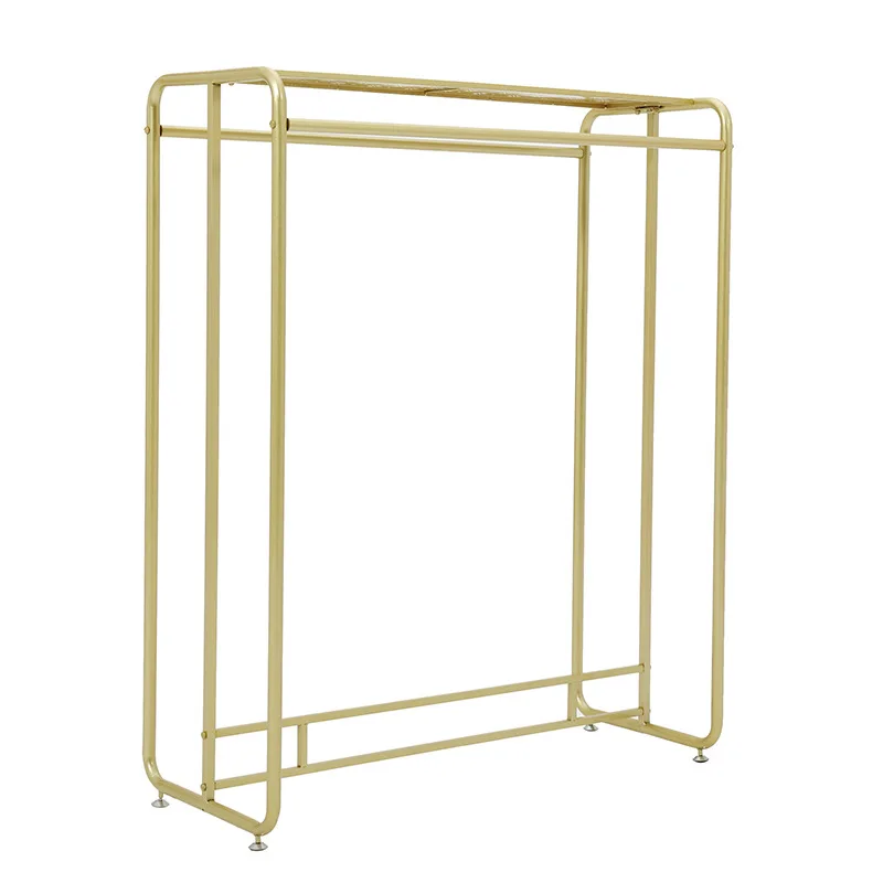 Custom Luxury Clothing Store Floor Standing Island Rack Side Hanging Double Row Children's Clothing Display Rack Men's