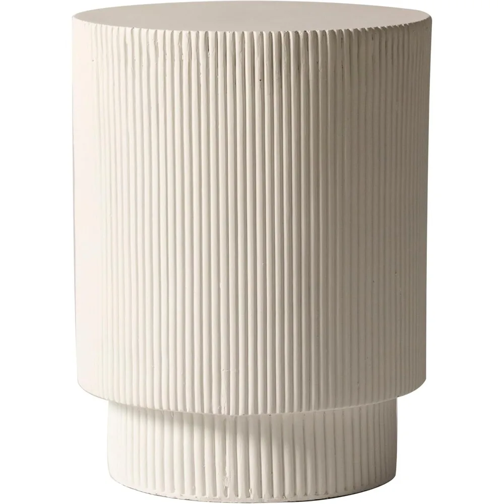 

Современный приставной столик, круглый торцевой столик с акцентом из волокнистого камня для дома, уличного патио, дивана для гостиной, устойчивый к атмосферным воздействиям,