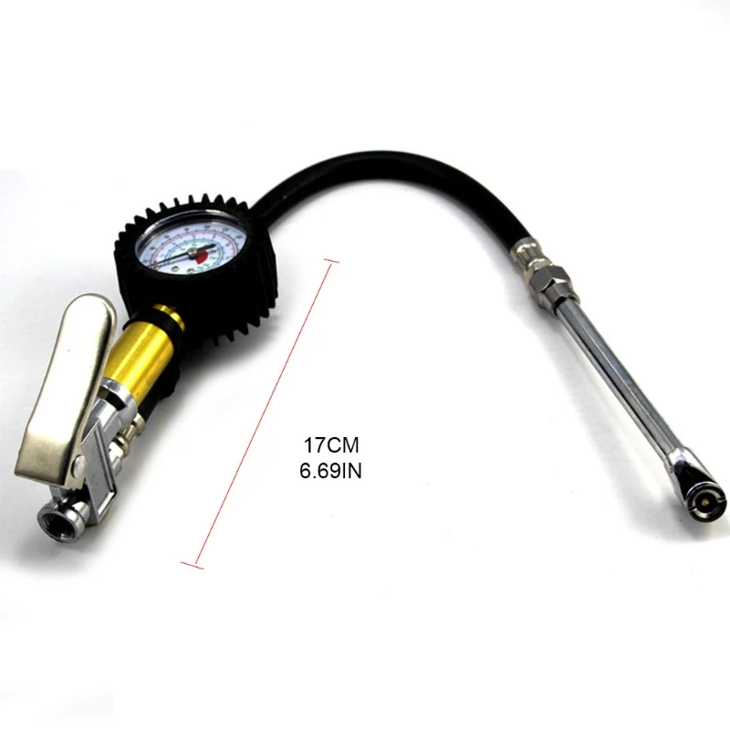 Handhled Tyre Inflator Gauge Tyre Deflator & Inflator Gun with Pressure Gauge 220 PSI Tyre Pressure Monitor Tester