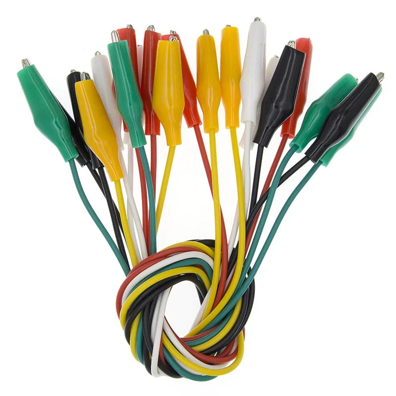 10pcs alligator clip electrical DIY test lead alligator double-ended alligator