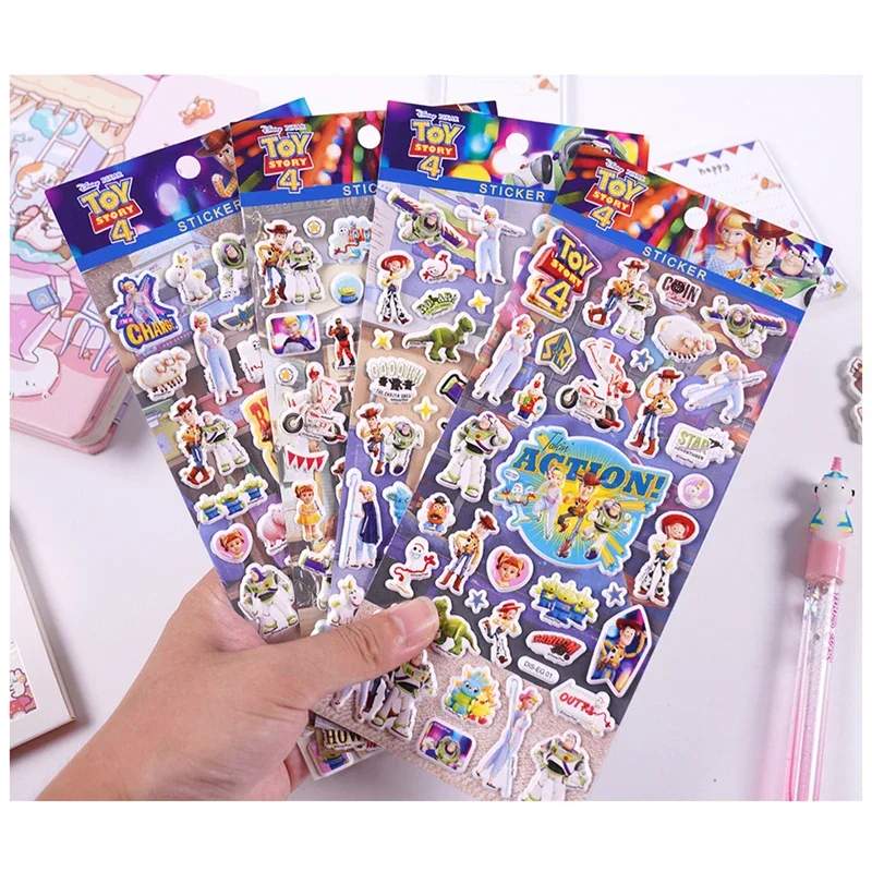 Disney Marvel The Avengers Spiderman Kids Cartoon Sticker Toy Frozen Mermaid Little Pony Cars Toy Story Diary Decoration Sticker