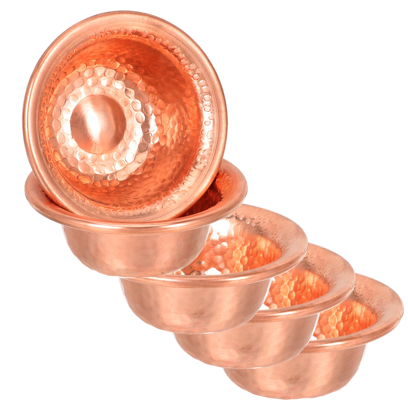 

4pcs Incense Bowl Copper Made Smooth Surface Compact Stable Tools Home Decoration