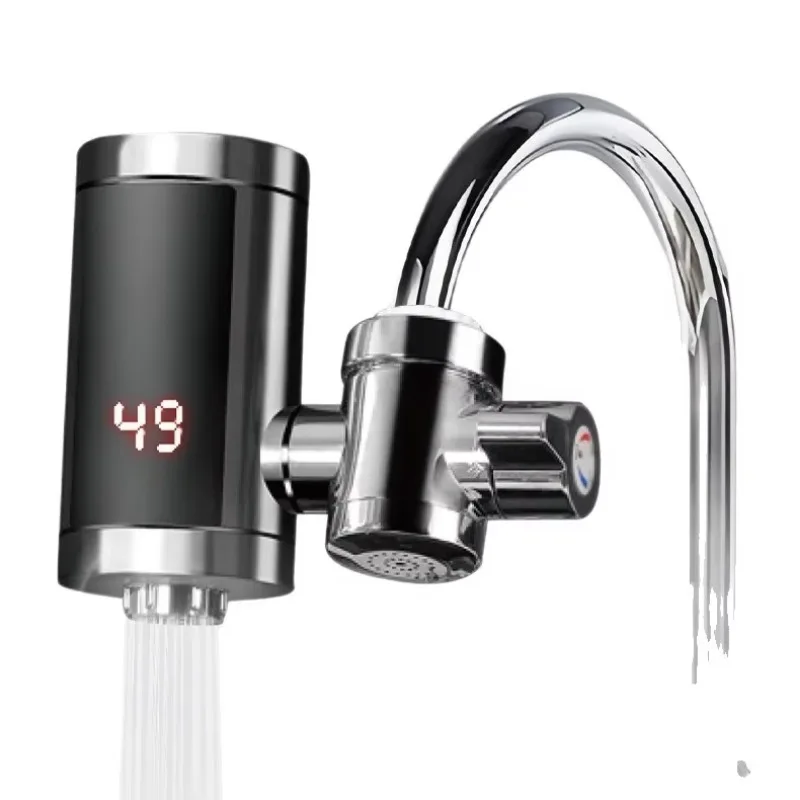 Stainless Steel Instant Electric Hot Water Faucet for Kitchen Bathroom Shower-3000W No Installation Required