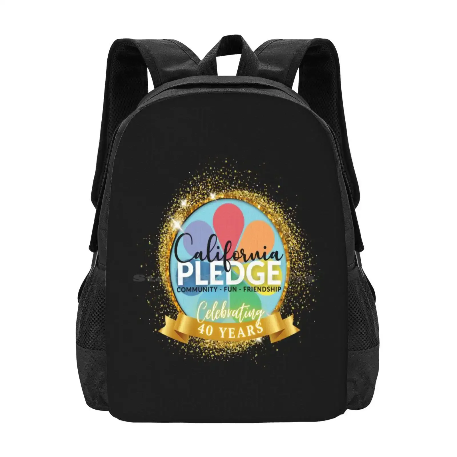 

Pledge 40Th Anniversary Hot Sale Schoolbag Backpack Fashion Bags Pledge California Rainbow Girls Anniversary