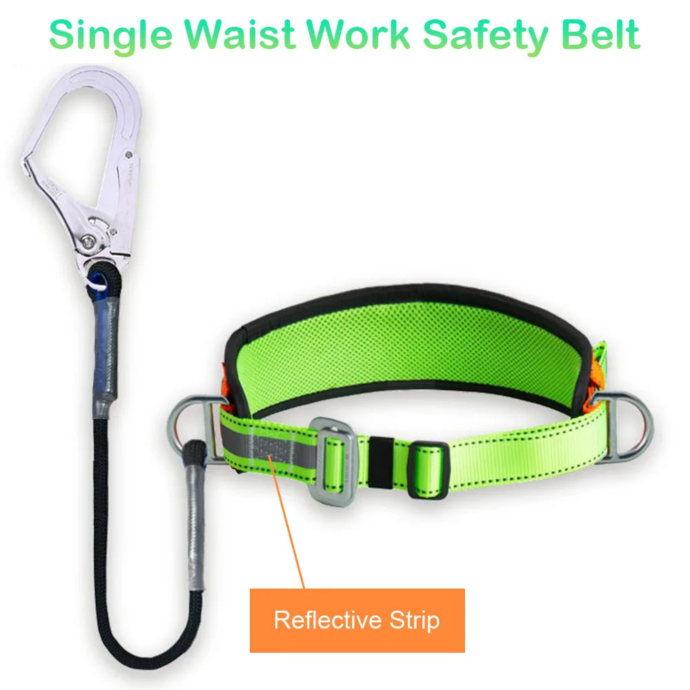 Single Waist High-altitude Work Harness Outdoor Rock Climbing Training Safety Belt Electrician Construction Safe Rope Hook Suits