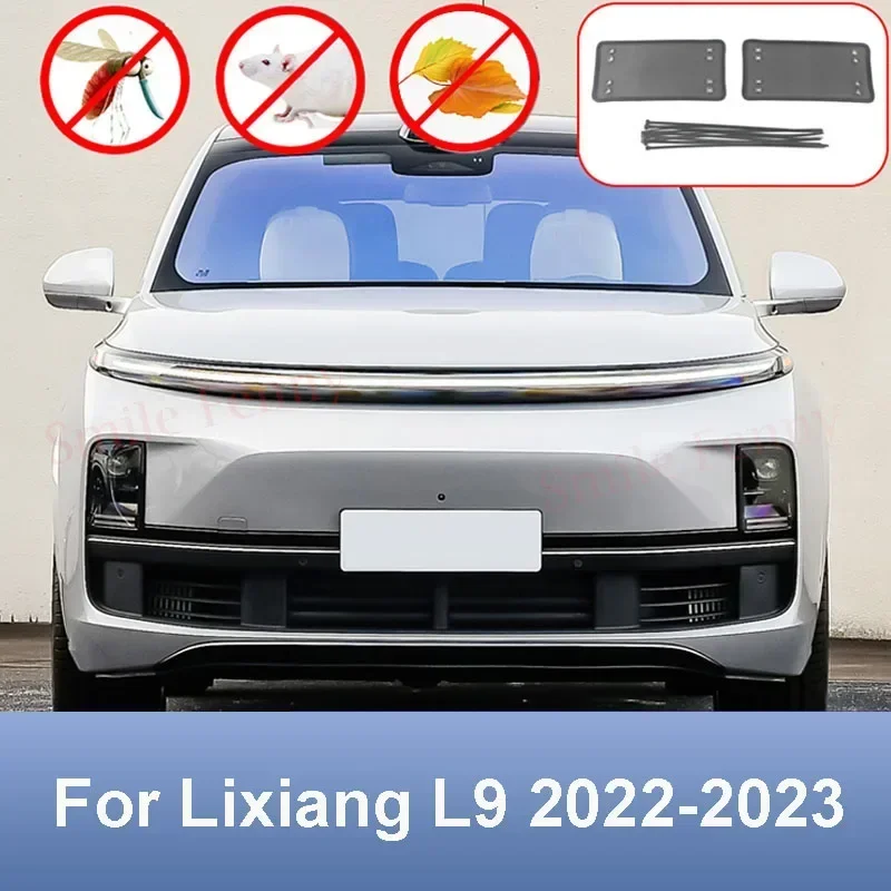 

Сетчатая решетка для радиатора автомобиля Lixiang L9 2022 2023, Защитная крышка для резервуара для воды, защита от насекомых, передний средний гриль, сетка для насекомых