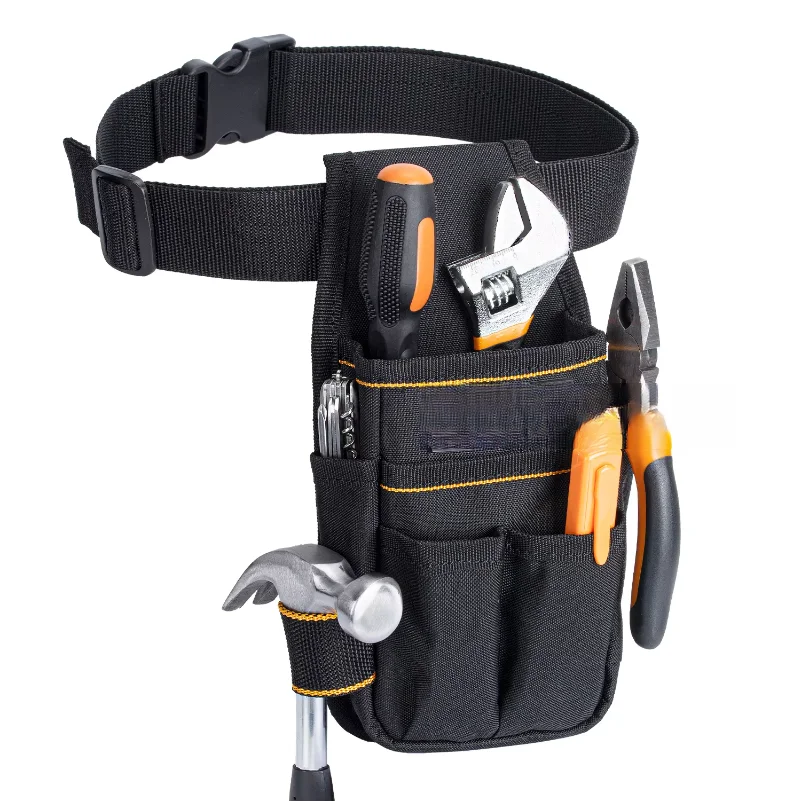 TheTKIGZNWportable tool kit features6pockets for electricians and9screwdriver ringsItisa heavydutytoolbag with adjustable straps