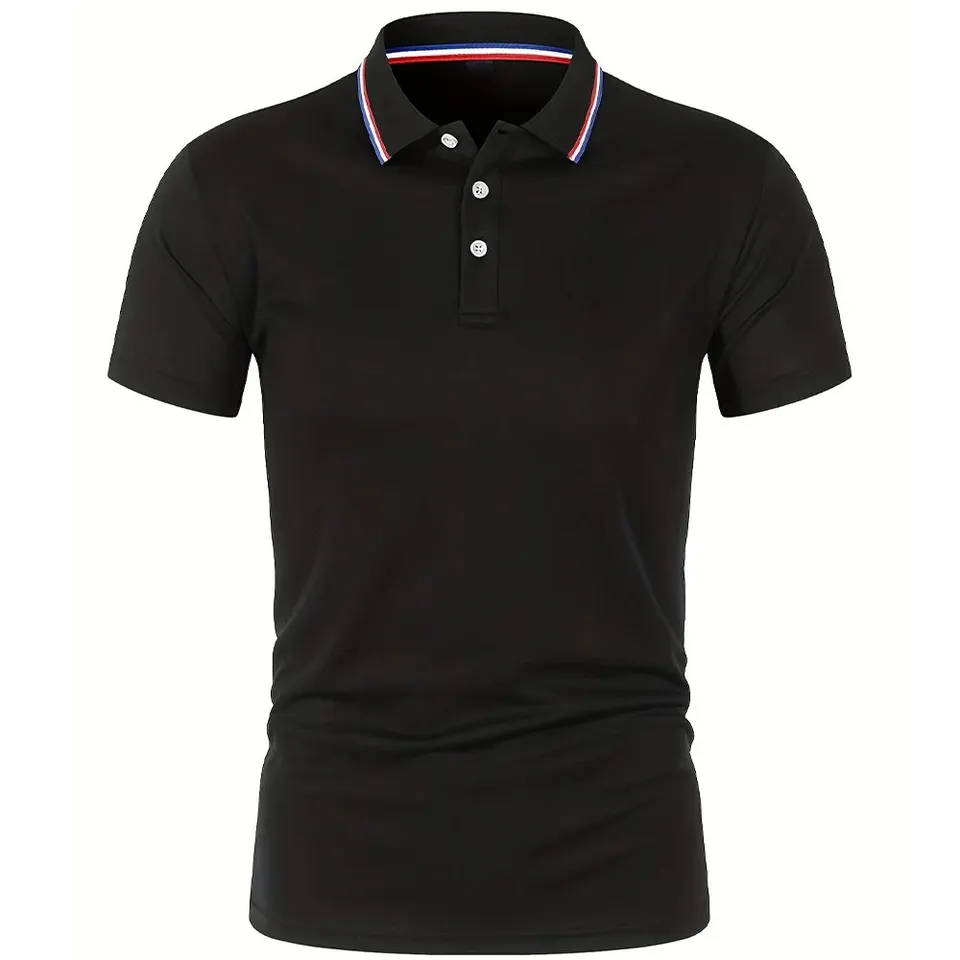 2025 Hot Sale Men's Summer Casual Breathable Comfortable Polo Shirt Men's Solid Color High Quality Short Sleeve T-Shirt