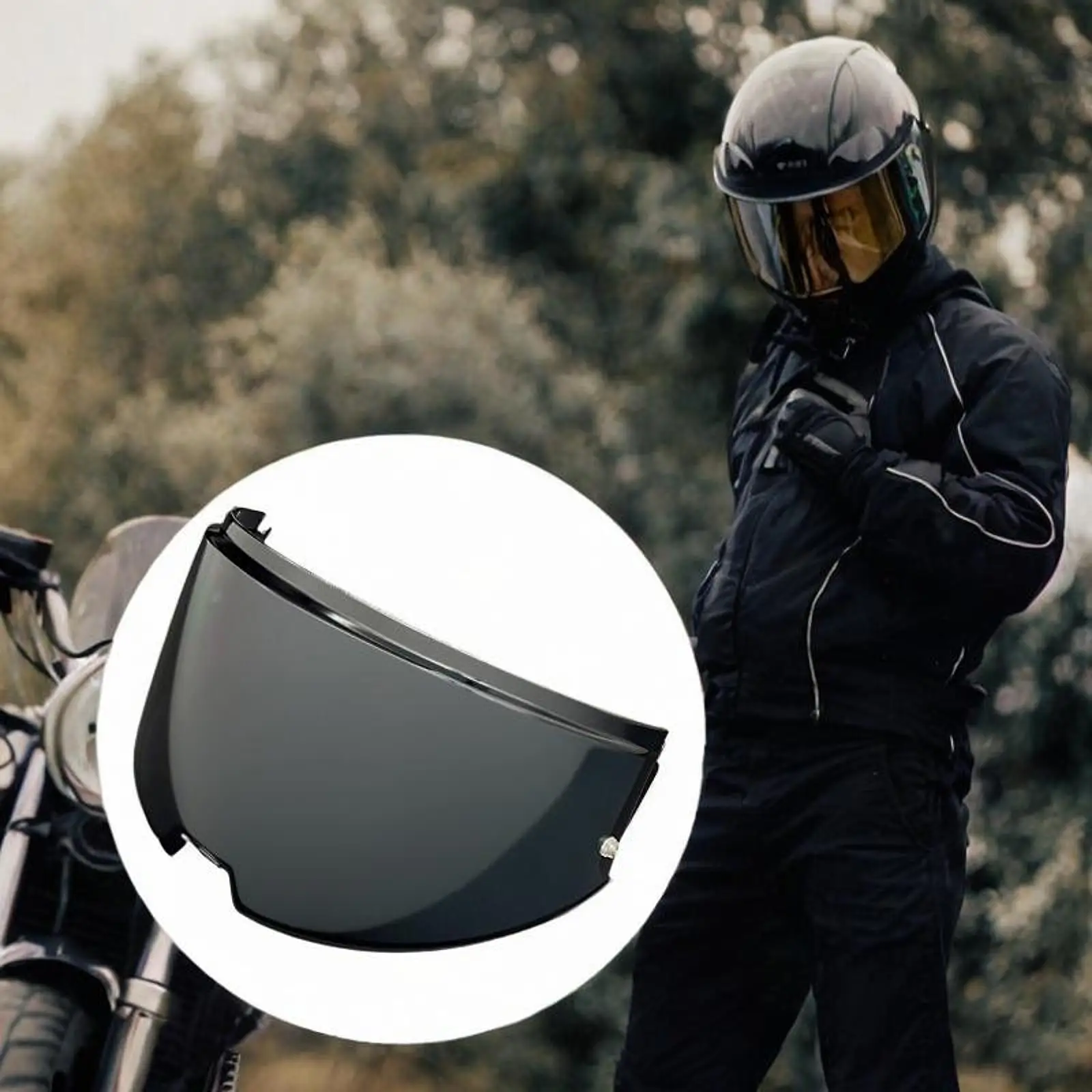 

Helmet Shield Helmet Lens Fog Resistant Easy to Install Face Shield Replacement