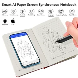 Digital Handwriting Note Book Smart Sync Pen Diary Writing Set Cloud Notebook AI,Voice Drawing Bluetooth Writing Pads Playback