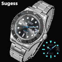 Sugess New Diving Men's Watch Automatic Mechanical WristWatches 10Bar NH35A Movement Sapphire Luminous Ceramic Bezel S450-2 2025