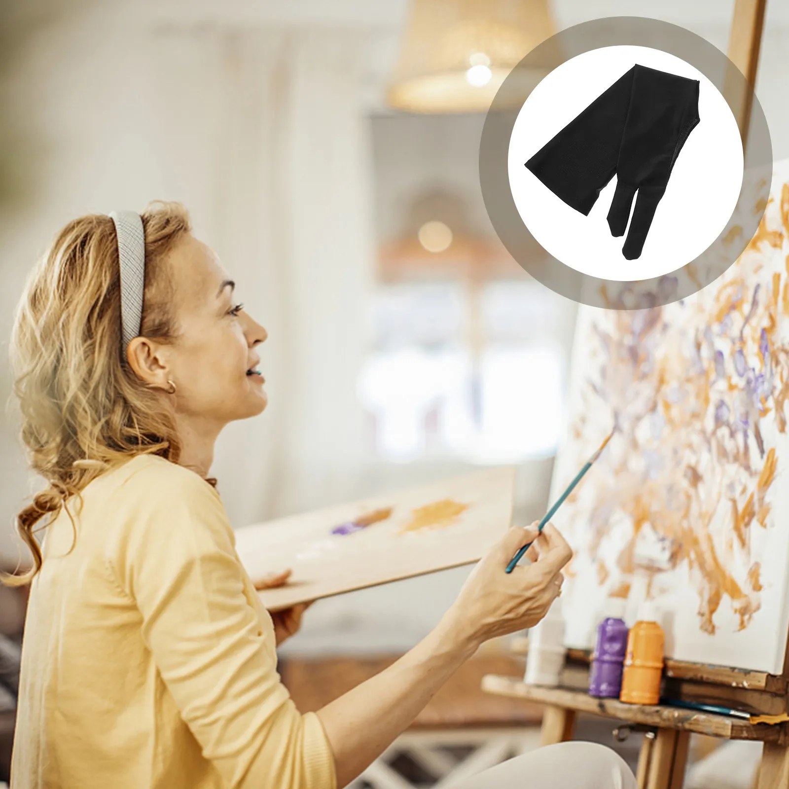 

Artist Sketching Glove Two-Finger for Digital Drawing Tablet Pen Display Painting Breathable Flexible Drawing Gloves