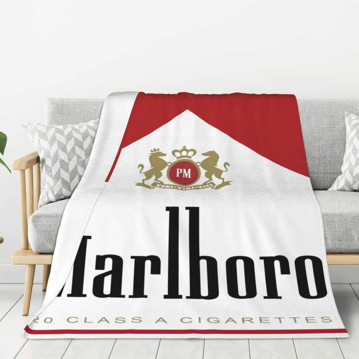 Marlboros Blanket Sofa Cove HD for Children Sofa Throw Thin Blanket Modern Fashion