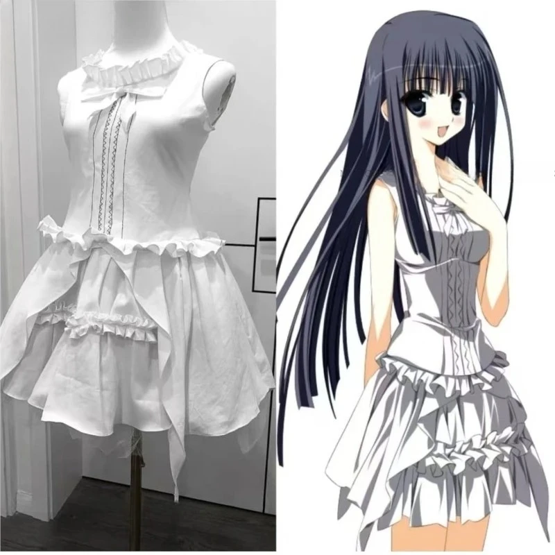 Takashima Zakuro Cosplay Costume White Dress Skirt School Uniform Wig Suit for Women Role Play Halloween Carnival Party Outfits