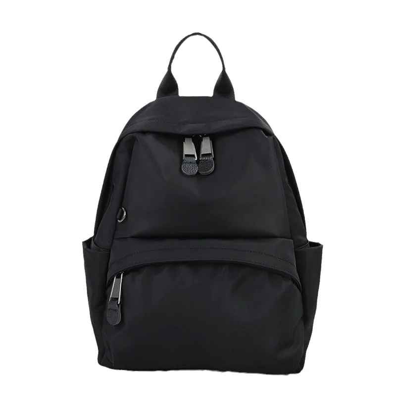 Lightweight Women Travel Backpack Waterproof Black Casual Daily Bagpack Multi-pocket School Shoulder Bag