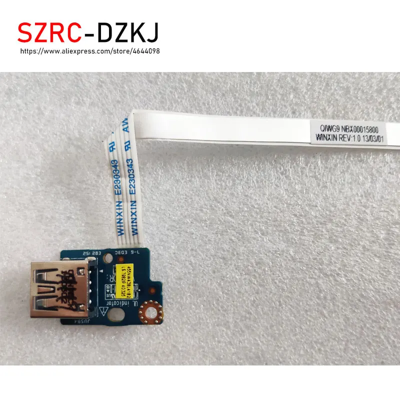 

SZRCDZKJ Original FOR Lenovo G580 G585 USB Port Board W/Cable QIWG6 LS-7982P NBX00011N00 DC02001ES10