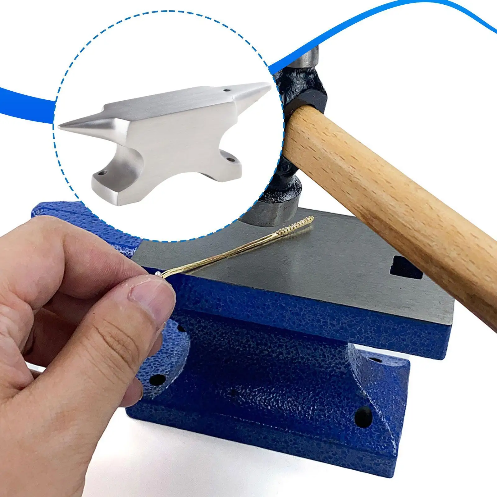 Double Horn Anvil Flat Horn Block Metal Working Tool Work Bench for Jewelry Making Blacksmiths Metal Bending Metal Stamping