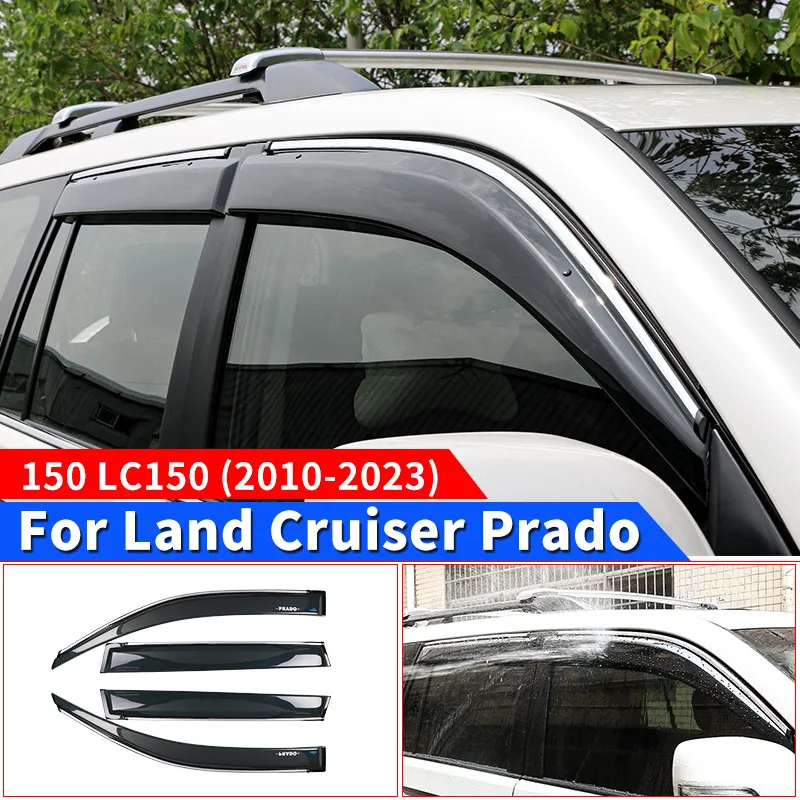 

For 2010-2023 Toyota land cruiser Prado LC150 Window Rain Visor Wind Deflector Vent Shade Rainproof Exterior Auto Accessories