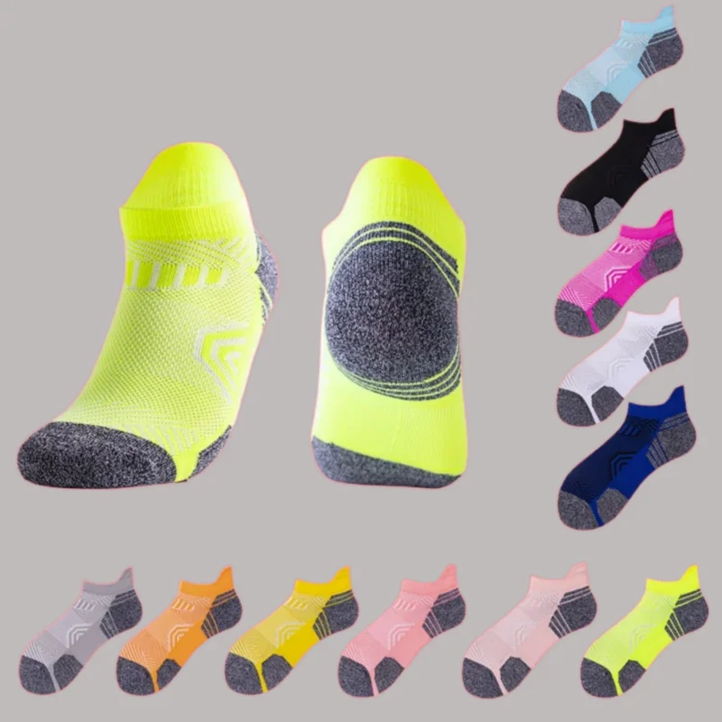 3 Pairs Summer Quick-drying Running Socks Colorful Sports Socks For Couples Boat Socks Shallow Mouth Fitness Outdoor Short Socks