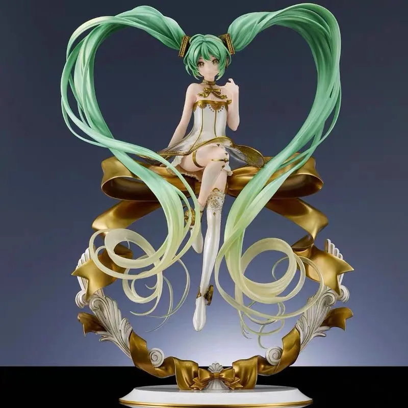 

Kawaii Bandai Hatsune Miku Anime Figure Subclture Miku Action Figure PVC Collection Model Ornaments Y2k Girls Gifts Doll Toys