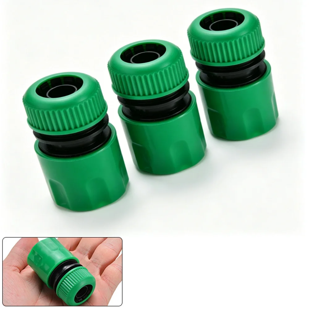 3Pcs 1/2 Inch Garden Hose Quick Connector Plastic Water Pipe Joint Adapter Leakproof Fitting for Garden Irrigation Watering Car