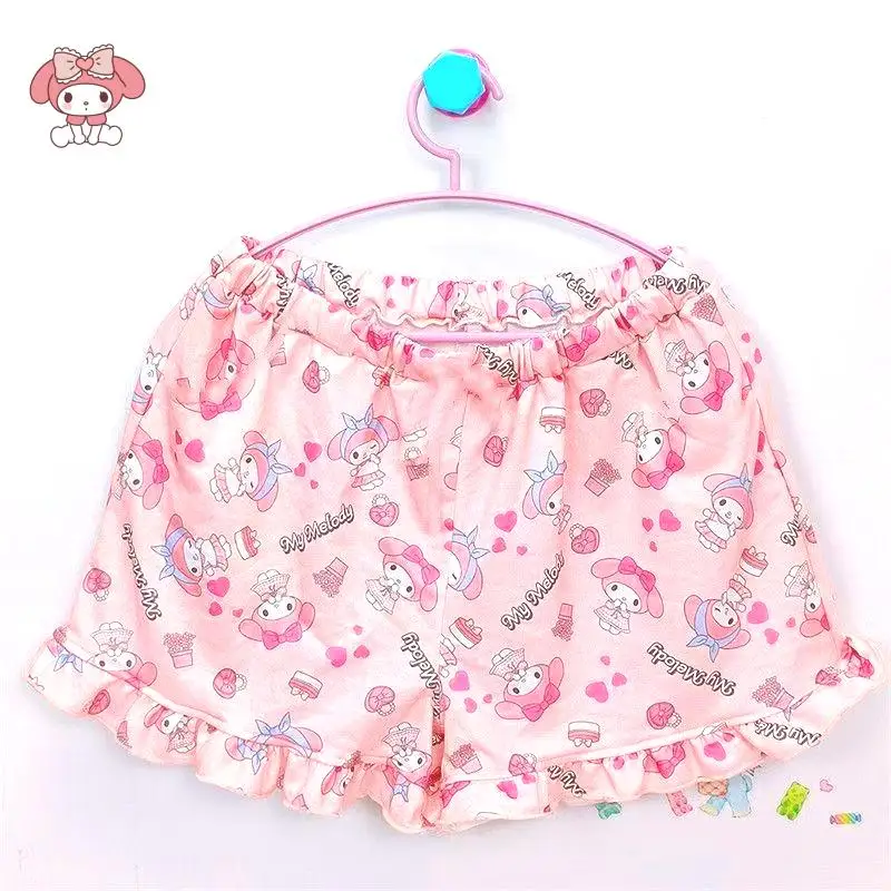 سانريوس لطيف السراويل مرحبا كيتي الكرتون السراويل فتاة فضفاضة أزياء عارضة مريحة للتنفس رقيقة نمط الاتجاه الراقية الهدايا #6