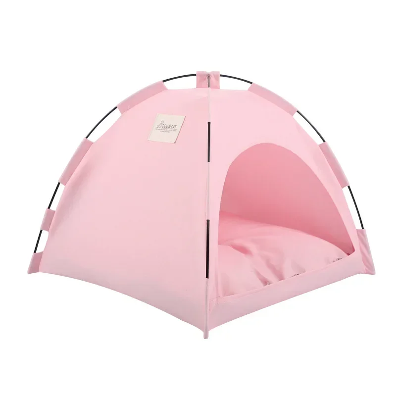 New Pet Cat Dog House Portable Foldable Cute Dots Pet Tent Outdoor Indoor Tent For Kitten Cat Small Dog Puppy Kennel Tents