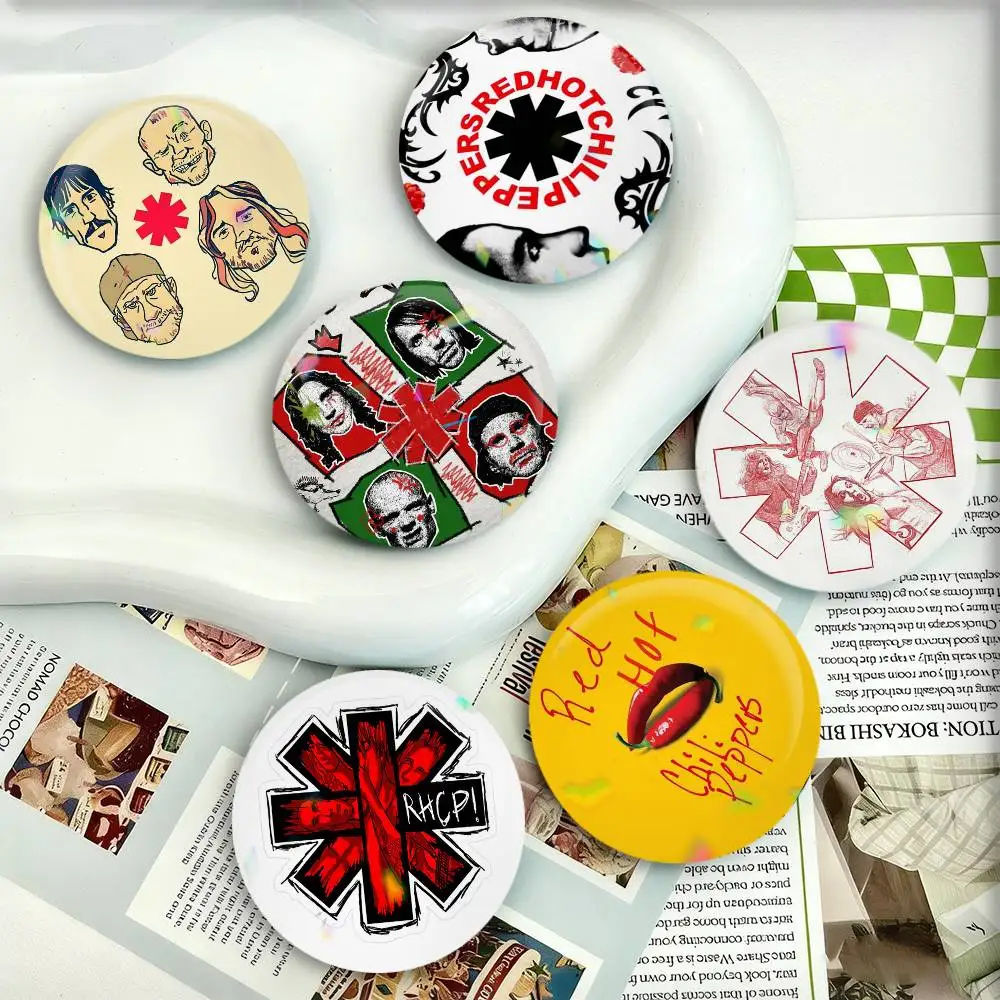 R-Red Hot Chili Peppers Badges 25 32 44 58 75 mm Round Fans Collect Friends Gifts Brooch Souvenir