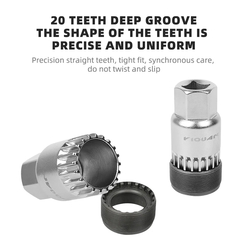 20 Teeth Square Hole Spline Bicycle Bottom Bracket Remover MTB Road Bike Spanner Wheel Puller Bicycle Tool