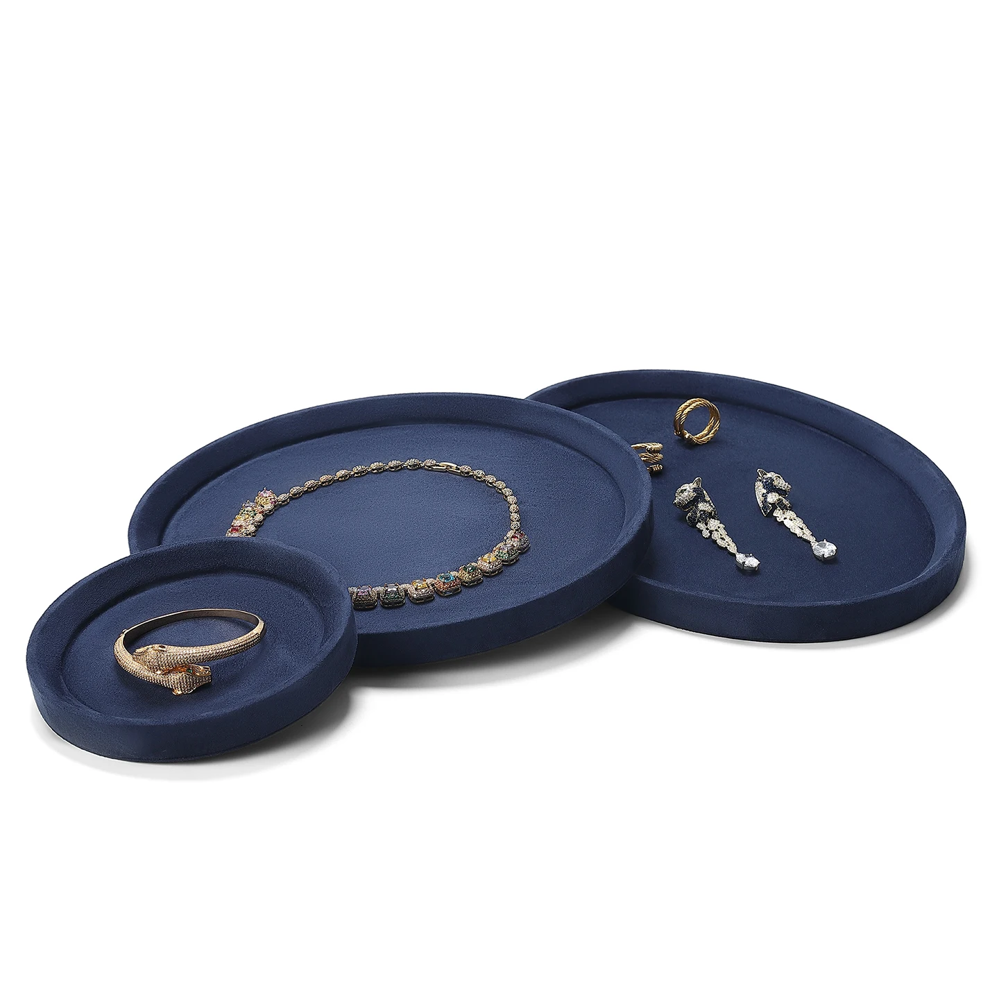 High end jewelry trays, rings, bracelets, necklaces, jewelry display trays, counter viewing trays, display props