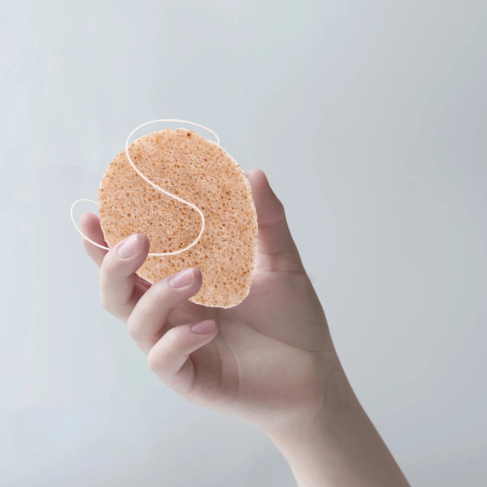 

Walnut Seed Bath Sponge Facial Cleansing Sponges for Face Washing Thick Durable Deep Clean Exfoliating Skin Soft