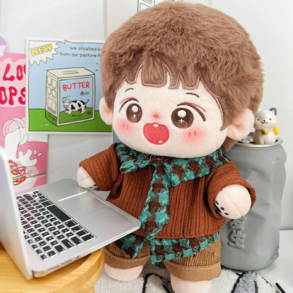 1 ensemble pull gilet 20cm vêtements en coton short en jean uniforme scolaire vêtements en coton tenue Mini vêtements accessoires