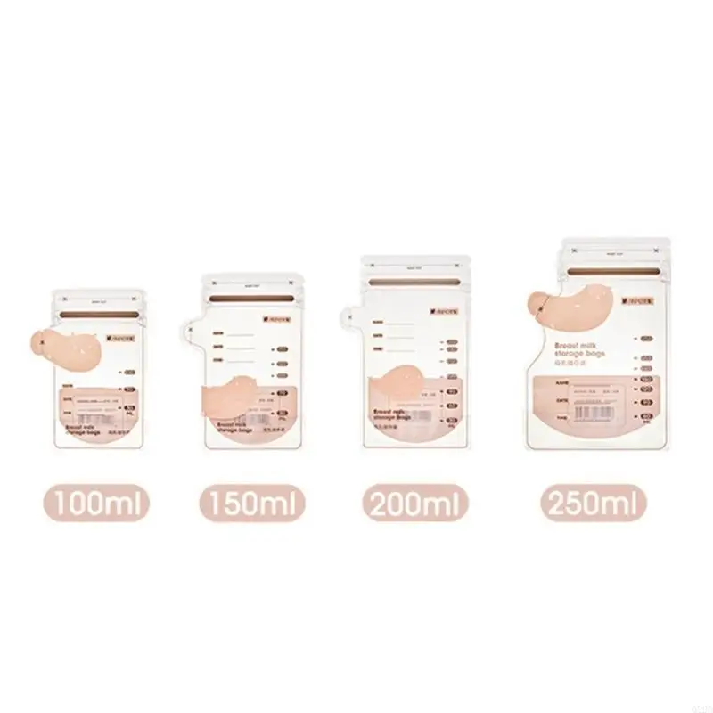 Q22d 30 stks Breastmilk opbergtassen Transparant babyvoeding Bewaarde tas Veilig lekbestendig