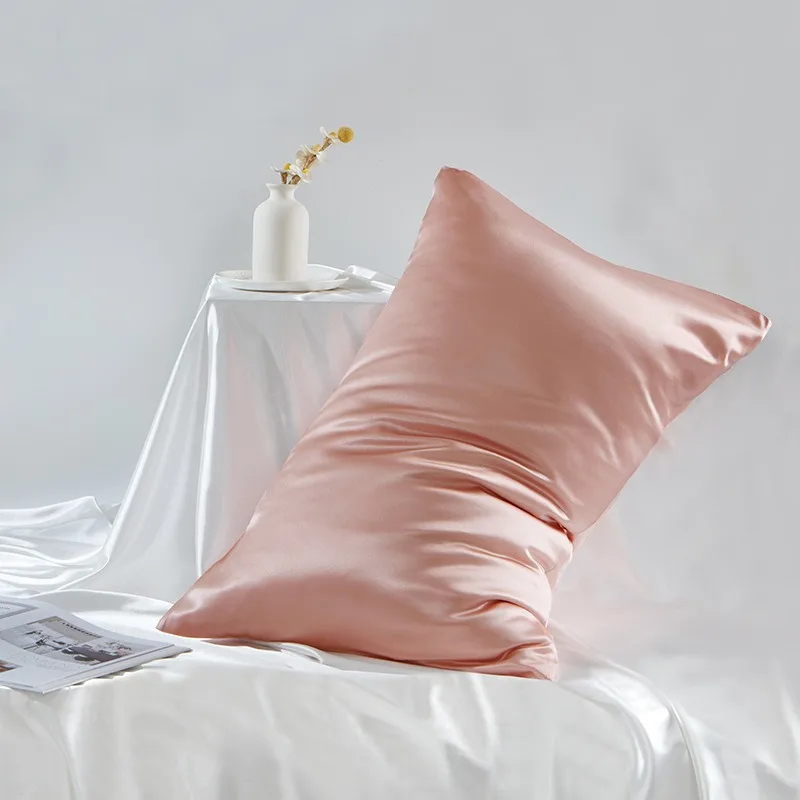 19 Momme 100% Mulberry Silk Pillow Cover Double-sided for Hair Skin Pillowcase High-end Solid Pillowcases Envelope-style Bedding
