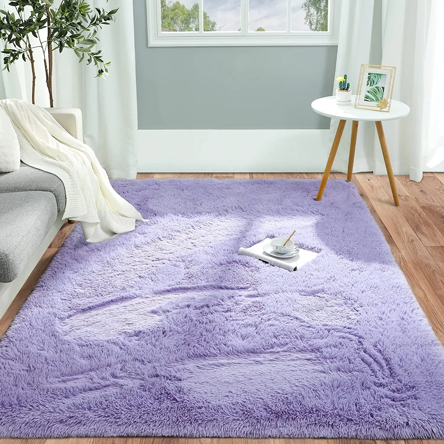 

Soft Area Rugs for Living Room Non-Slip Thick Plush Carpets for Winter Anti-Slip Fluffy Artificial Velvet Rugs Soft Carpets