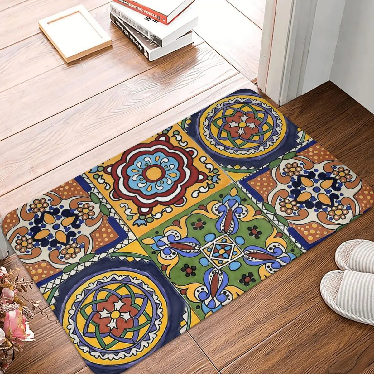 Talavera Kitchen Non-Slip Carpet Square Living Room Mat Welcome Doormat Home Decor Rug