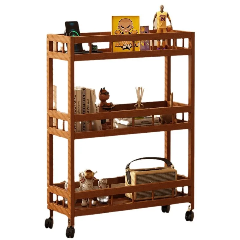 Kitchen multi-functional storage rack, crevice trolley, household living room mobile bathroom multi-layer floor-standing storage image 5