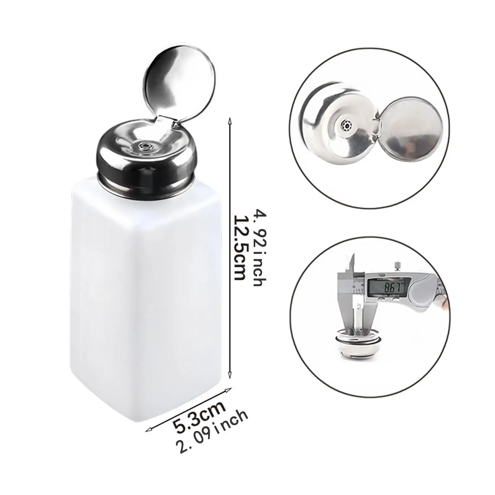 موزع الكحول الممتاز القابل لإعادة الملء، حاوية مستحضرات التجميل الممتازة لإزالة طلاء الأظافر في الصالونات الشخصية